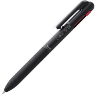 Pentel Calme quiet click 3 colour ink ball point pen 0.5mm : Black barrel