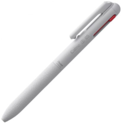 Pentel Calme quiet click 3 colour ink ball point pen 0.5mm : Grayish White barrel