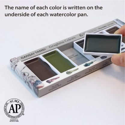 ZIG Kuretake Gansai Tambi 'Graphite colours' 6 set - Image 3