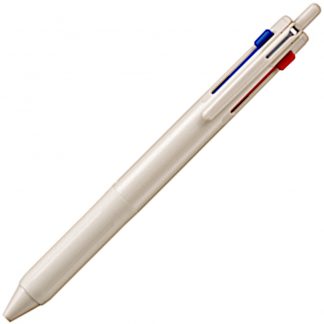 Uniball Jetstream 3 colour ink pen (Black, Blue and Red) 0.5mm Greige body SXE3-507 - Black ink 70% up