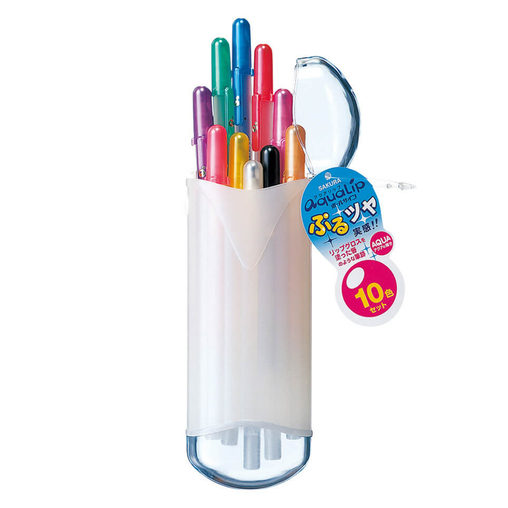 Sakura Ballsign Aqualip pen (A.K.A. Gelly Roll Glaze) 10 colour set