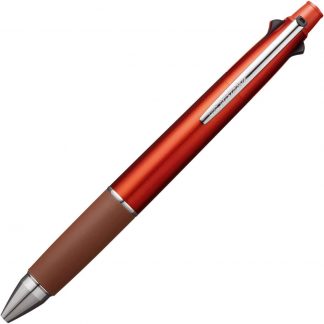 Uniball Jetstream 4 & 1 Multi pen (4 ink 0.5mm pens + 0.5mm Pencil) Blood Orange Barrel