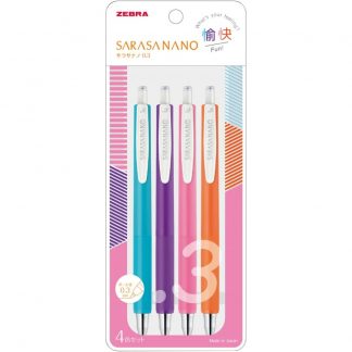 Zebra SARASA Nano ballpoint pen Ultra fine tip 0.3mm 4 colour set : Fun!