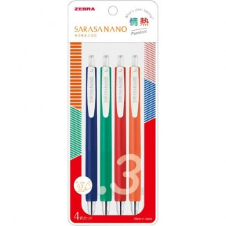 Zebra SARASA Nano ballpoint pen Ultra fine tip 0.3mm 4 colour set : Passion!