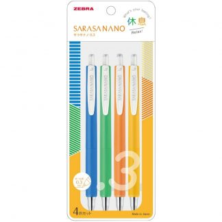 Zebra SARASA Nano ballpoint pen Ultra fine tip 0.3mm 4 colour set : Relax!