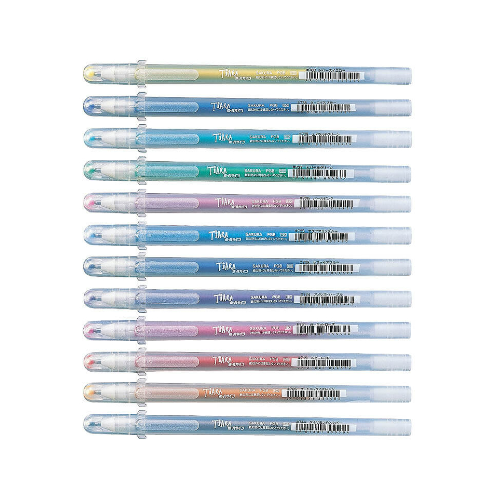 Sakura Ballsign Tiara pen (A.K.A. Gelly Roll Stardust) 12 colour set