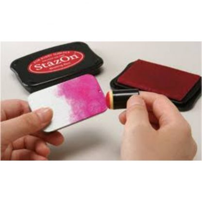 Tsukineko StazOn Solvent ink pad : Black Cherry (SZ-22) - Image 4