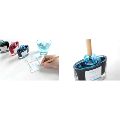 Pilot iro-utsushi Dipping pen with Fountain pen nib : Fine nib with clear black holder - Image 3