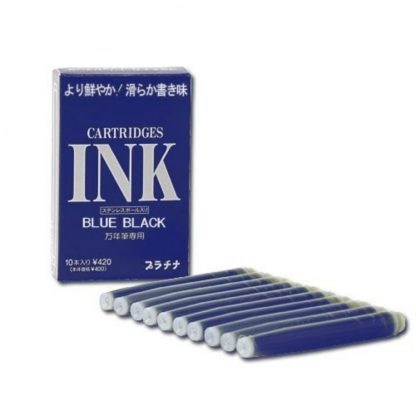 Platinum Fountain pen ink cartridge Blue Black (10/pk) - Image 2
