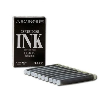 Platinum Fountain pen ink cartridge Black (10/pk) - Image 2
