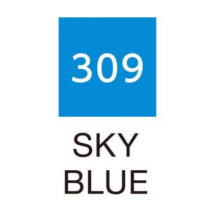 ZIG Kuretake Clean Colour Real Brush Pen 309  Sky Blue - Image 3