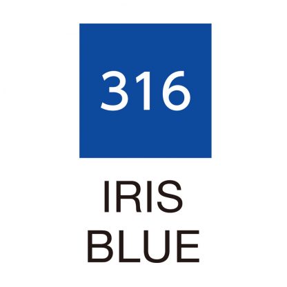 ZIG Kuretake Clean Colour Real Brush Pen 316  Iris Blue - Image 2