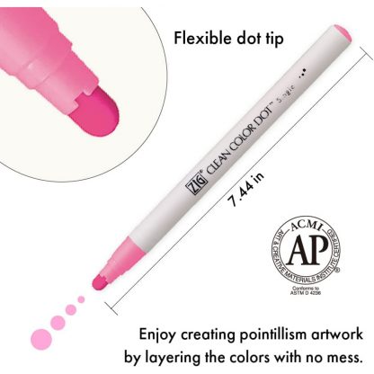ZIG Kuretake Clean colour DOT Single Highlight colour set (6/pk) - Image 3