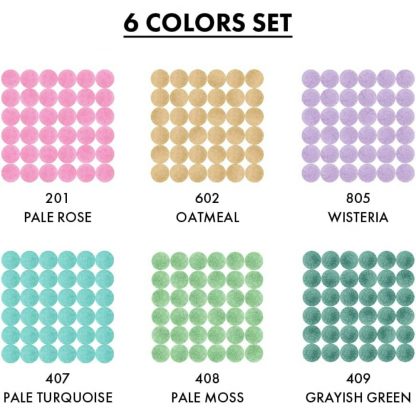 ZIG Kuretake Clean colour DOT Single Mild Smoky colour set (6/pk) - Image 2