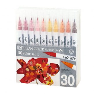 ZIG Clean colour real brush pen: New 30 colour pen set C