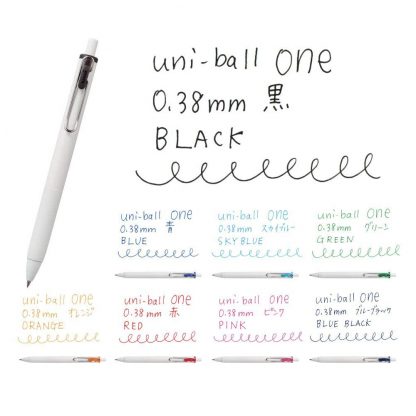 Uniball One Ballpoint pen 0.38mm 8 colour set - Image 3
