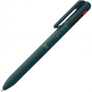 Pentel Calme quiet click 3 colour ink ball point pen 0.5mm : Turquoise Blue barrel