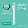 Zebra bLen 2+S Multi pen (Black/Red ink 0.5 + Pencil 0.5) Blue Green Barrel - Image 6