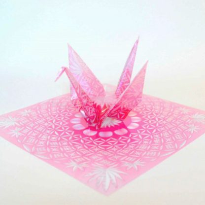 Kakuwa Olyester Transparent Origami paper :Kiriko Glass design (20/pk) - Image 2