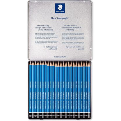 Staedtler Mars Lumograph 24 degrees (Hardness & Darkness) pencil set - Image 3