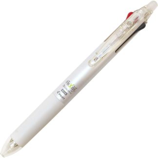 Pilot Frixion Ball 3 colour slim pen (Black, Red and Blue) Pearl White barrel 0.5mm