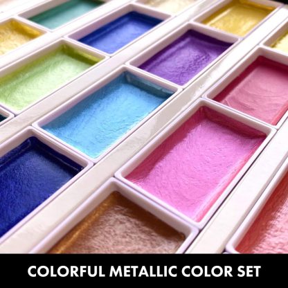 ZIG Kuretake Gansai Tambi 24 Metallic colour set - Image 2