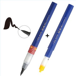 ZIG Kuretake Bimoji Cambio Large Brush Black pen + one extra ink cartridge