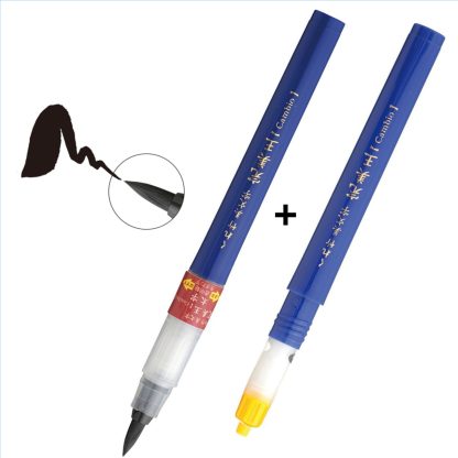 ZIG Kuretake Bimoji Cambio Large Brush Black pen + one extra ink cartridge