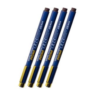 Sakura Pigma pen 4 x 003 Sepia  & 4 x 005 Black