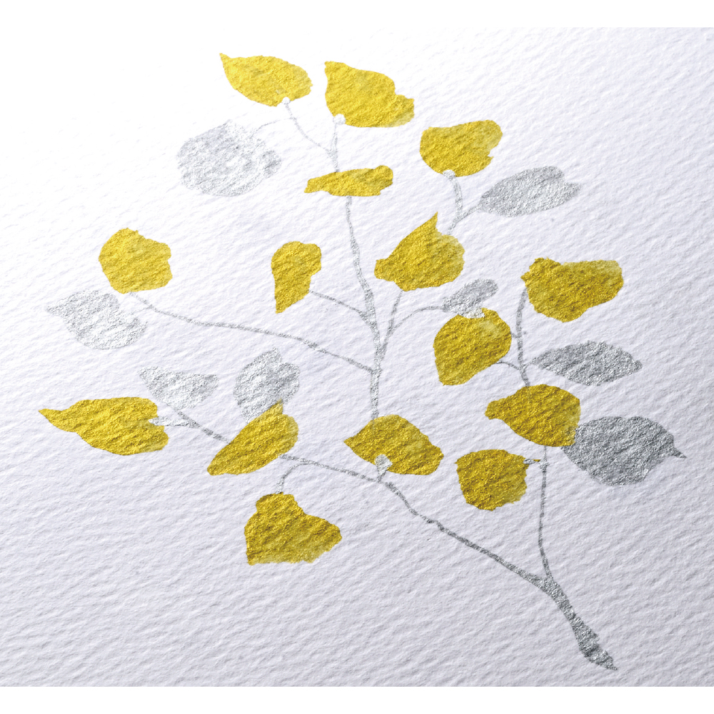 ZIG Kuretake Compact Brush pen Medium tip - Gold & Silver set - Image 3