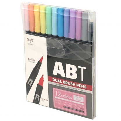 Tombow Dual Brush Pen Pastel colour 12 pen set