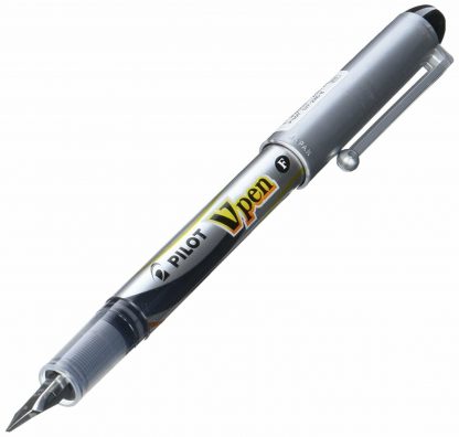 10 x PILOT V Pen Disposable Fountain Pen - Black - Fine size nib - Image 2