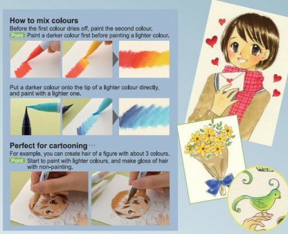 ZIG Kuretake Clean Colour Real Brush 90 Colour set - Image 5