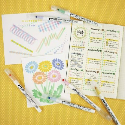 ZIG Kuretake Clean colour DOT Single Mild colour set (6/pk) - Image 6