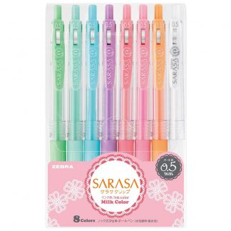 Zebra Sarasa Clip Gel ink Ballpoint pen 0.5mm 8 Milk Colour set