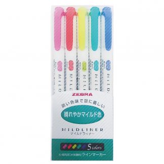 Zebra Mildliner Bright colour set (5/pk) WKT7-5C-HC