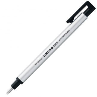 Tombow MONO Zero Round Eraser 2.3mm diameter : Silver