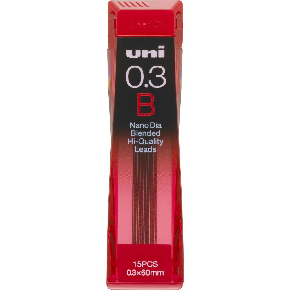 uni Nano Dia Mechanical Pencil Lead 0.3 mm HB 15 Leads 