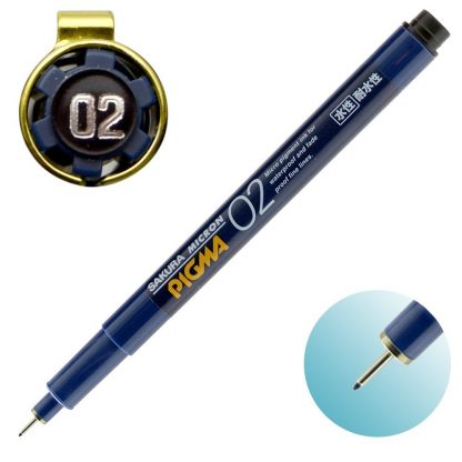 Sakura Pigma Micron Fineliner pen Black :  02