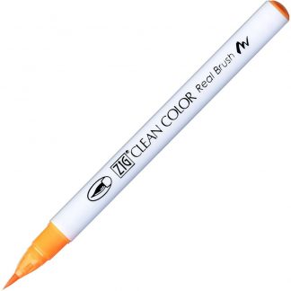 ZIG Kuretake Clean Colour Real Brush Pen 002  Fluorescent Orange