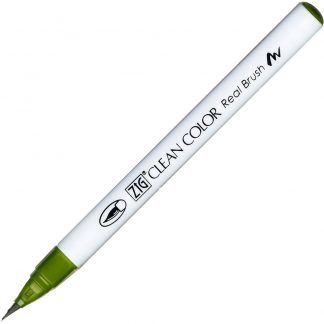 ZIG Kuretake Clean Colour Real Brush Pen 043  Olive Green