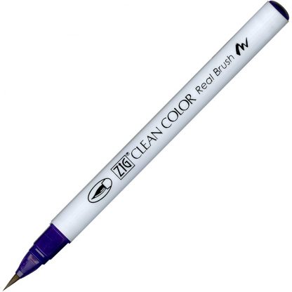 ZIG Kuretake Clean Colour Real Brush Pen 084  Deep Violet