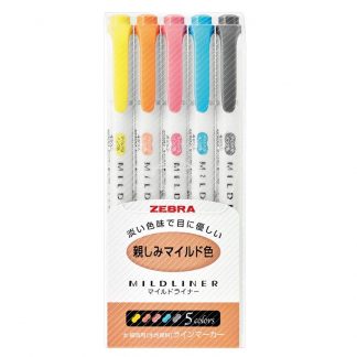 Zebra Mildliner Friendy colour set (5/pk) WKT7-N-5C