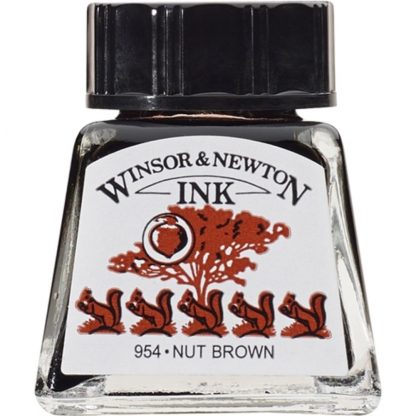 Winsor and Newton Drawing ink 14ml : Nut Brown