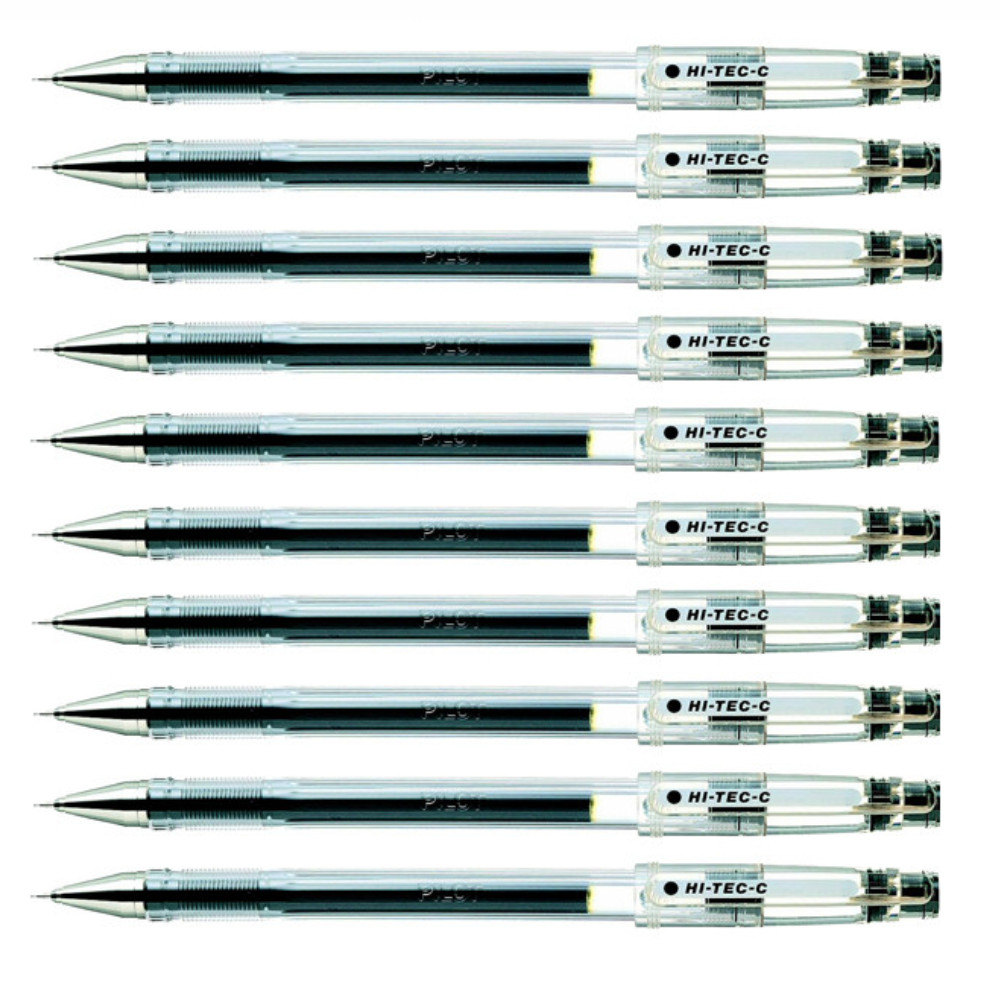 10 pc of Pilot Hi Tec C Pen (Known as G Tec C) 0.3mm Micro fine tip Black
