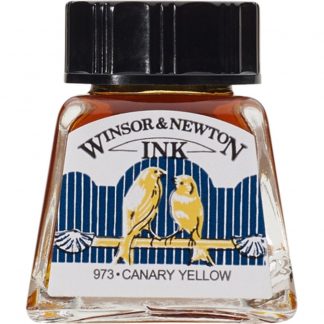 Winsor and Newton Drawing ink 14ml : Canary Yellow
