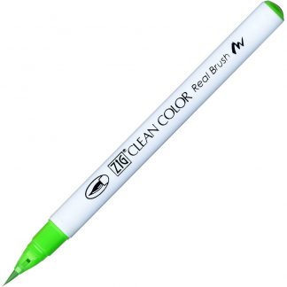 ZIG Kuretake Clean Colour Real Brush Pen 004  Fluorescent Green