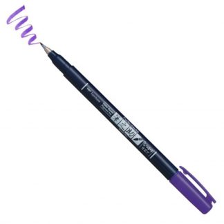 Tombow Fudenosuke Brush pen COLOUR Purple : Hard tip