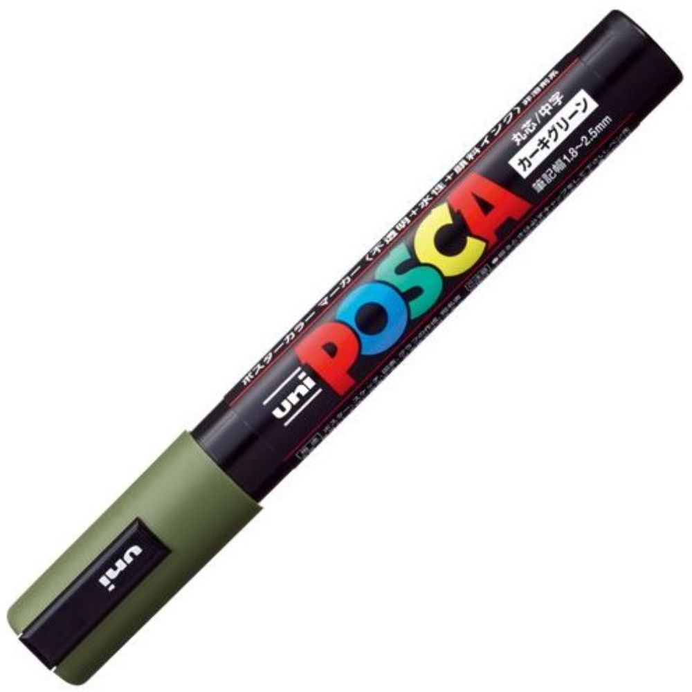 Uniball Posca Marker PC-5M : Khaki Green