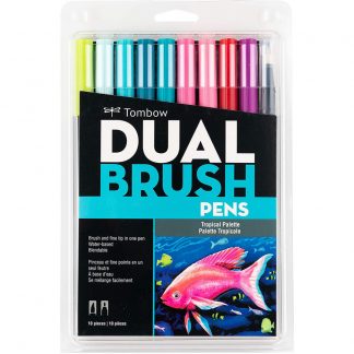 Tombow Dual Brush Pen Tropical colour 10 pen set